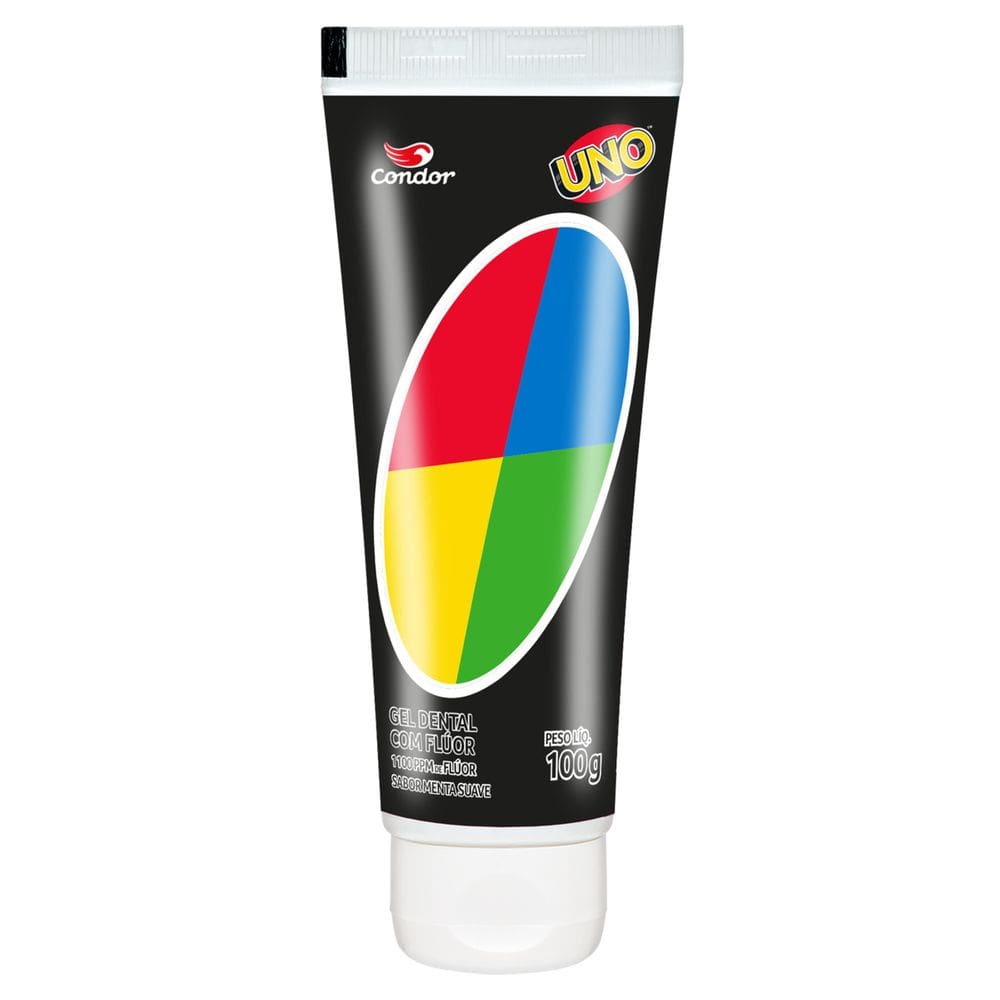 Gel Dental com Flúor Menta Suave Uno Condor Bisnaga 100g