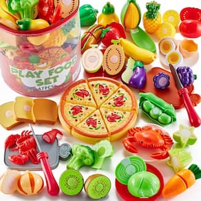 Conjunto de comida Pretend Play Shimirth, 67 unidades para cozinha infantil
