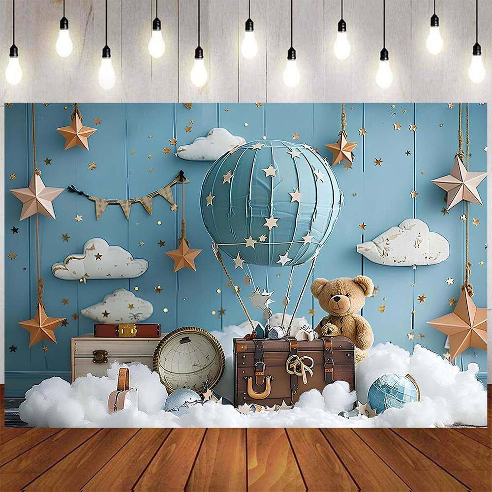 Imagem de fundo fotográfica AlelCJY Hot Air Balloon Bear Baby