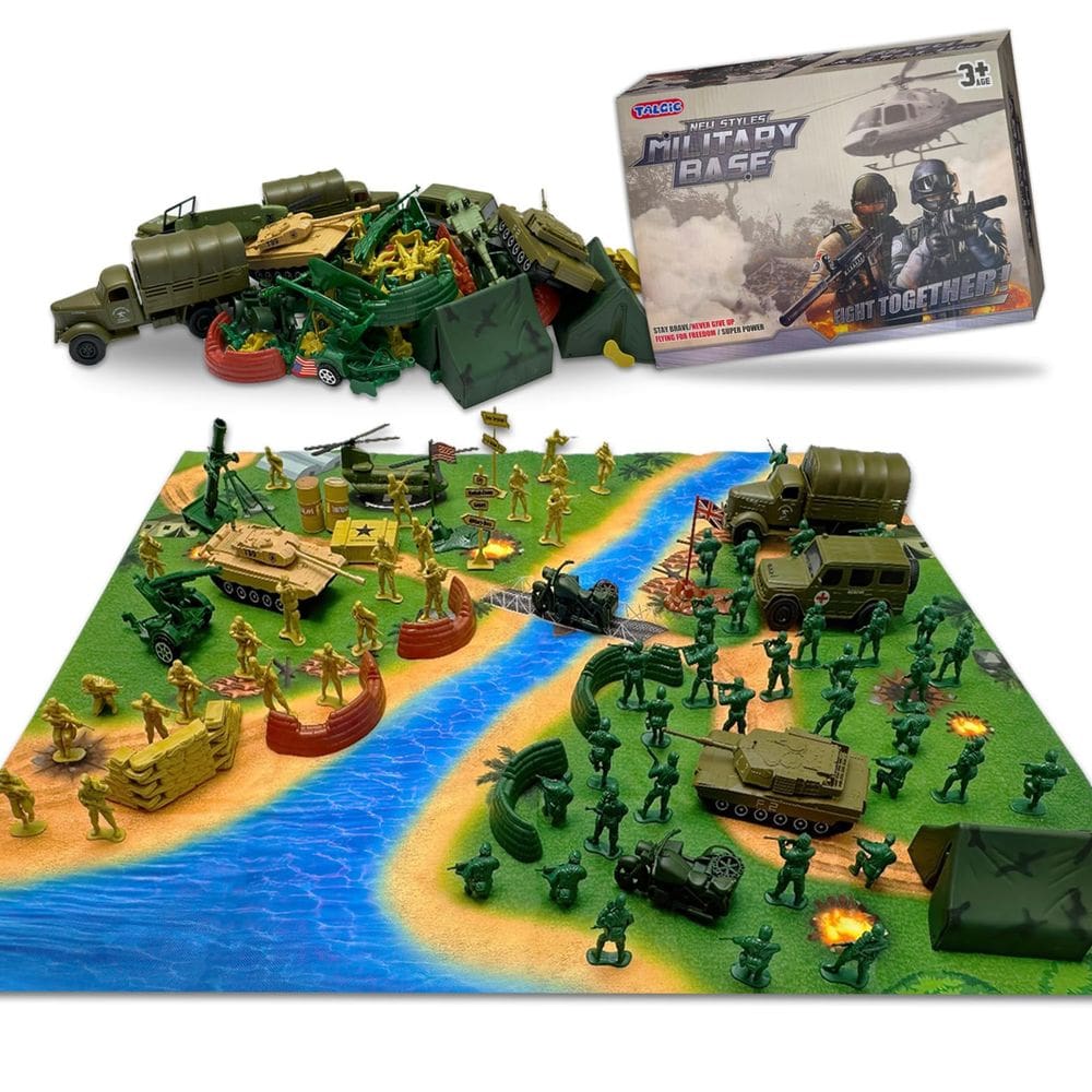 Conjunto de brinquedos Toy Army Men Battle com bonecos de ação e veículos 120