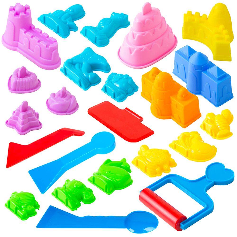 Brinquedos de praia Sand Molds, 23 peças para crianças, EUA, Toyz Sand Castle