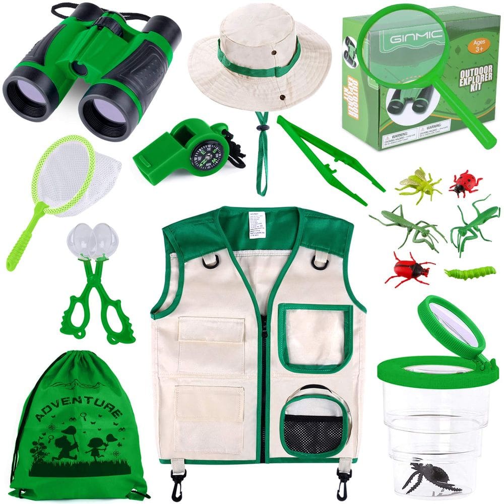 Conjunto de aventura GINMIC Kids Explorer e kit de captura de insetos, 11 unidades