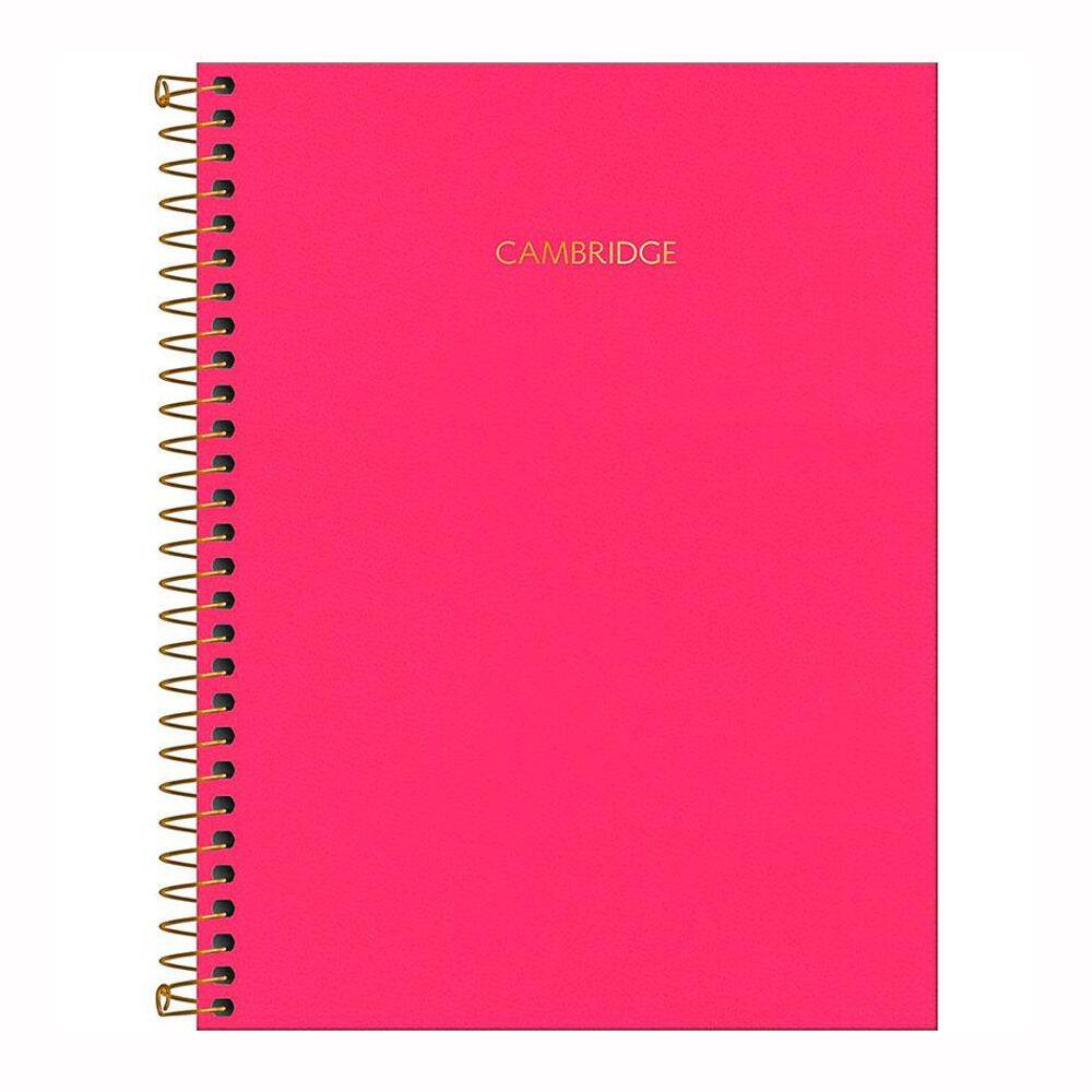 Caderno executivo universitário 80fls Cambridge Pink Tilibra