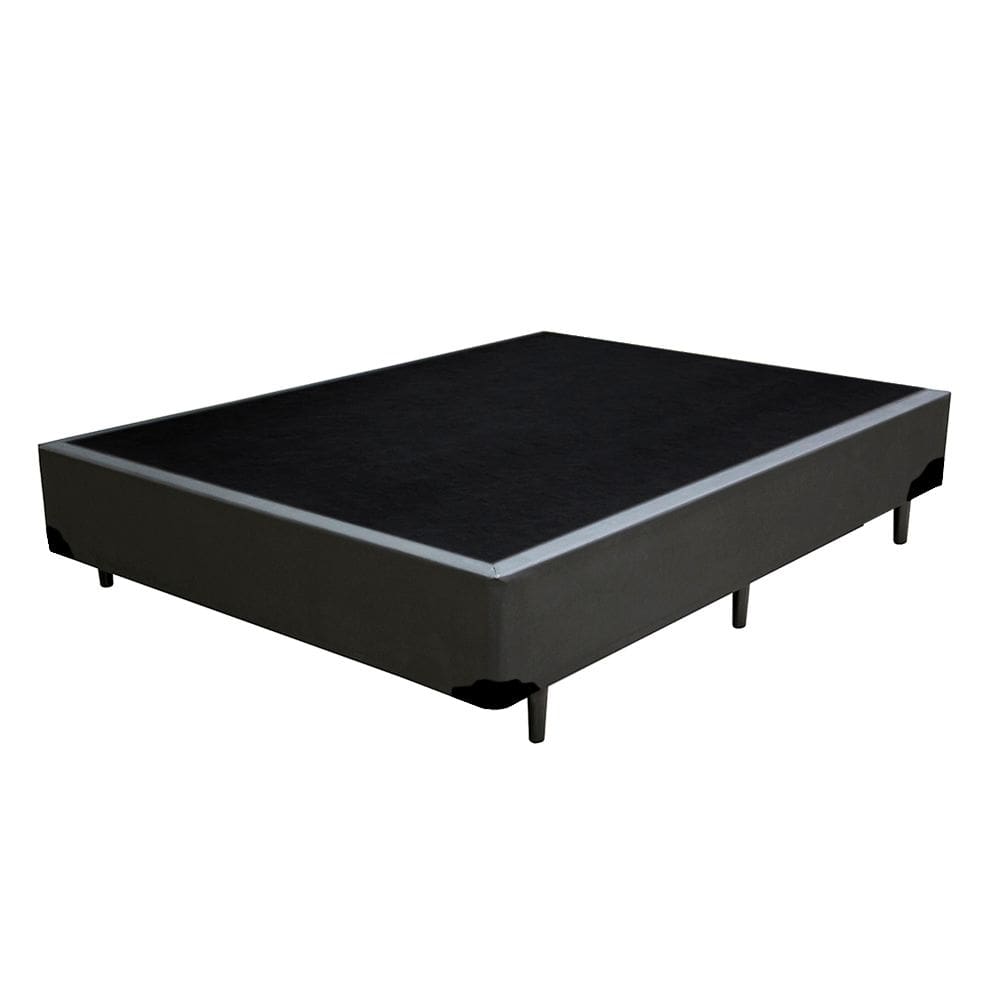 Cama Box Viúva Sintético Principe das Camas Cinza 128x188x40