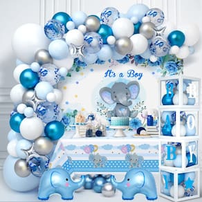 Decorações de chá de bebê Golray Elephant Boy 155 unidades