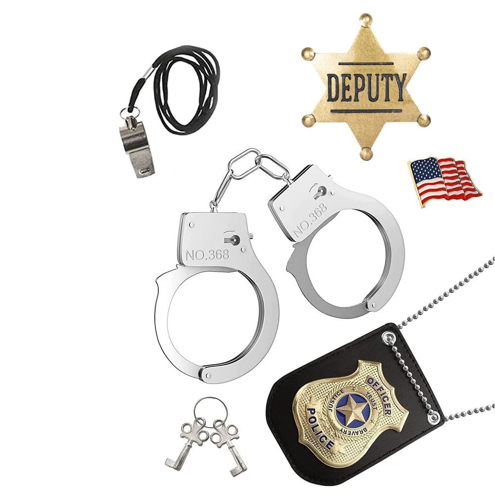 Conjunto de brinquedos Police Pretend Play Finduat com s e distintivos