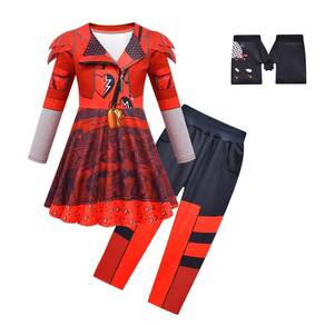 Traje Naeviwth Rise of Red para meninas com jaqueta, calça e colete