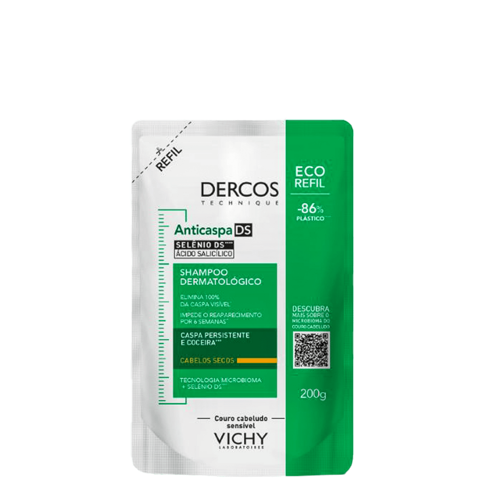 Vichy Dercos DS Cabelos Secos Refil - Shampoo Anticaspa Intensivo 200g