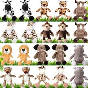 Animais de pelúcia HyDren Safari, 20 unidades, selva de pelúcia de 30 cm
