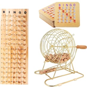 Conjunto de jogos de bingo GSE Games & Sports Expert Deluxe com caixa de latão
