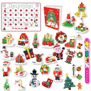 Conjunto de blocos de construção de brinquedos Advent Calendar 2024 para crianças a partir de 6 anos
