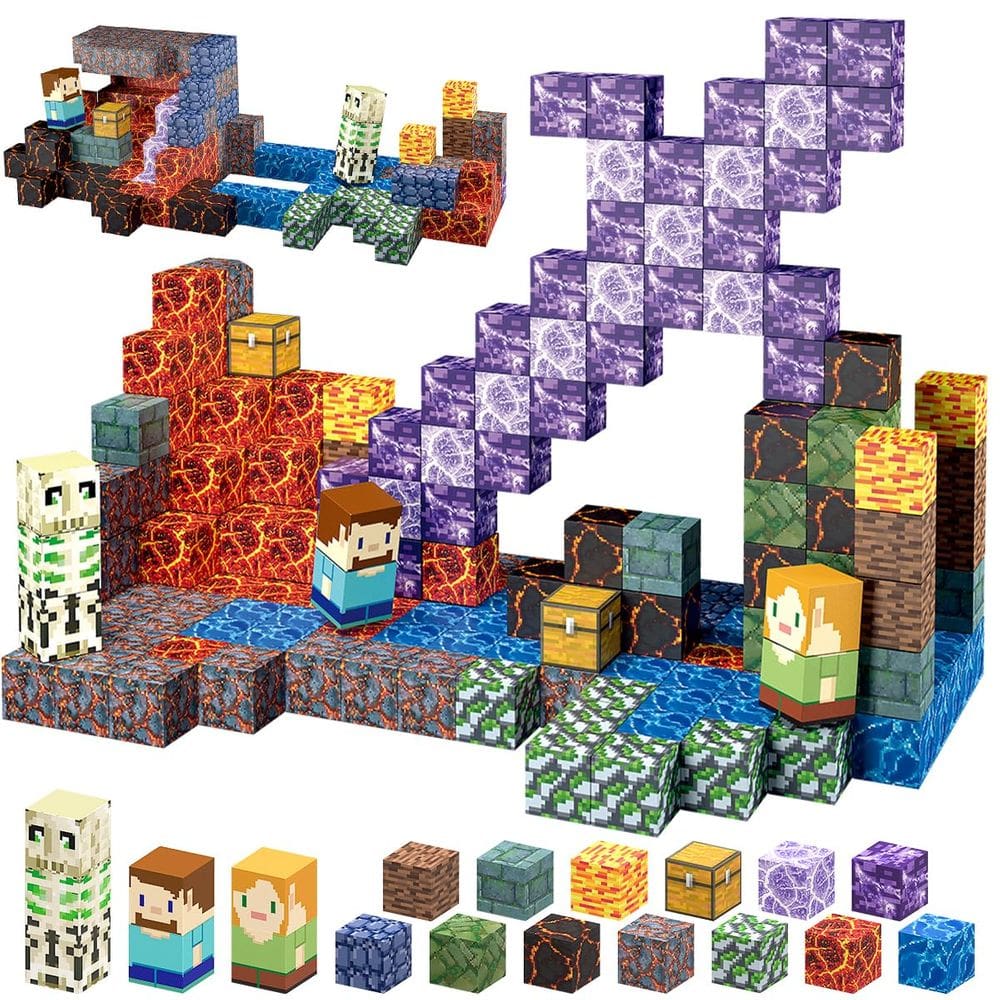 Conjunto de blocos magnéticos AIDYVOI 213 PCS para crianças de 3 anos ou mais