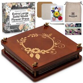Kit de prensa de flores Havenstock Premium Extra Large Maple Wood