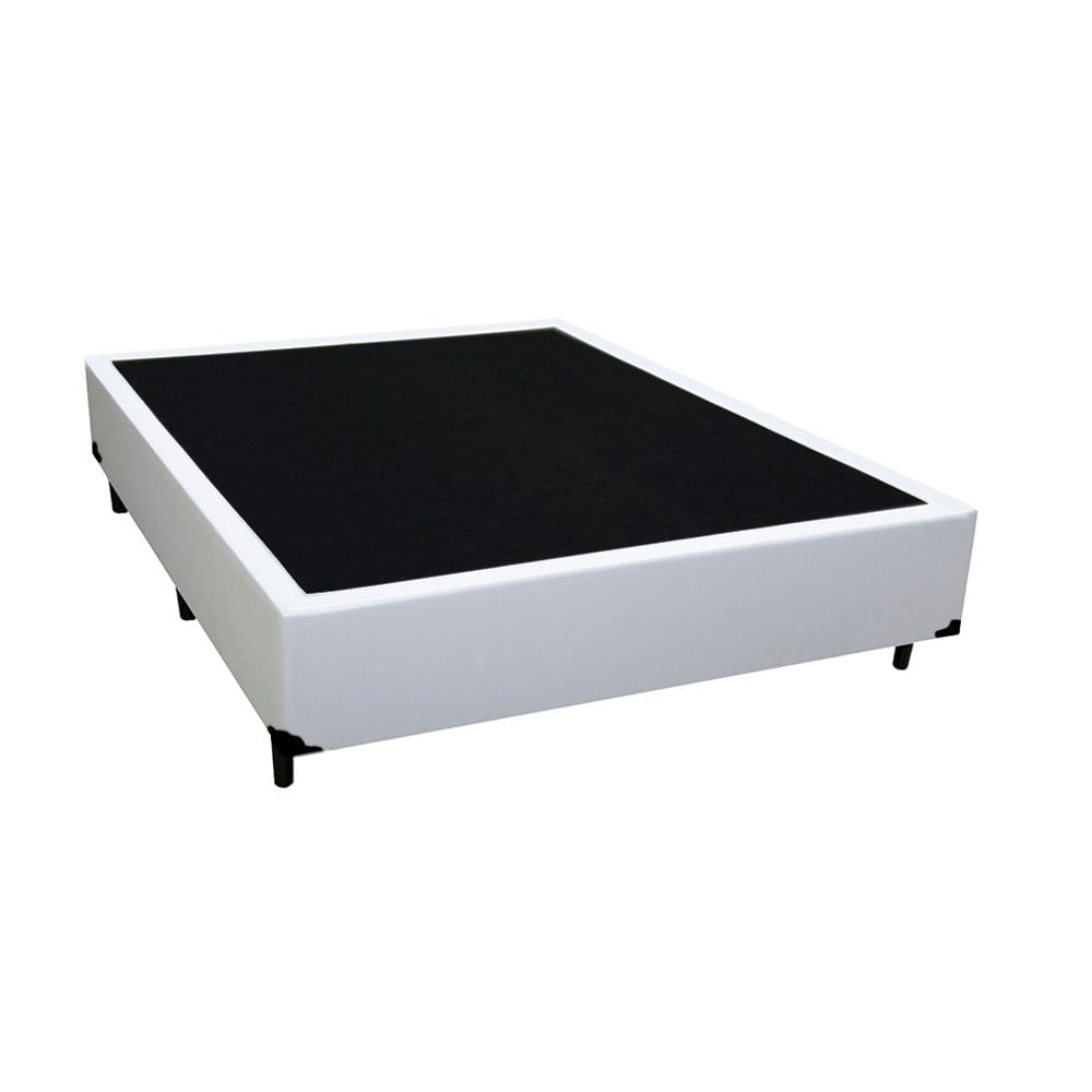 Cama Box Blindado Viúva Principe das Camas Sintético Branco 128x188x40