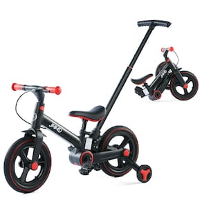 Bicicleta infantil JMMD 6 em 1 com alça de 1 a 3 anos preta