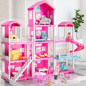 Villa Toy TEMI Villa para meninas de 3 a 6 anos com 2 bonecos