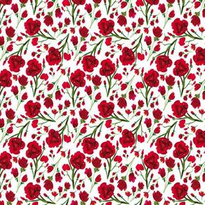 Papel De Parede Pintura Rosas Vermelhas Adesivo Sala Quarto