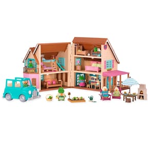 Conjunto de brinquedos Dollhouse Li`l Woodzeez Deluxe suckle Hillside