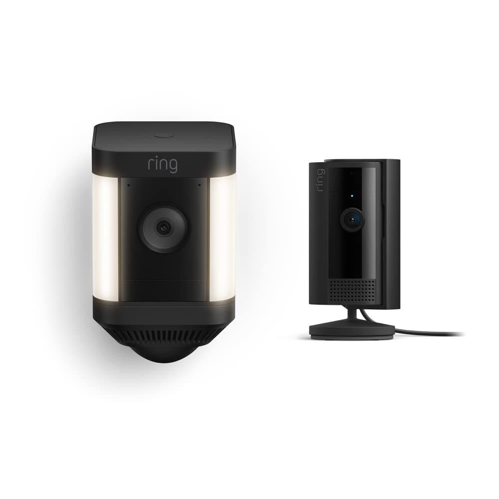 Câmera de segurança Ring Spotlight Cam Plus Bateria com carro interno