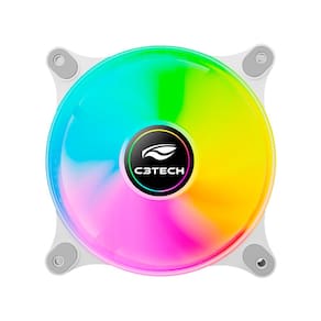 Cooler Fan Gamer, LED ARGB, F9-L170WH, 12cm, 6 Pinos, C3Tech Gaming, Branco