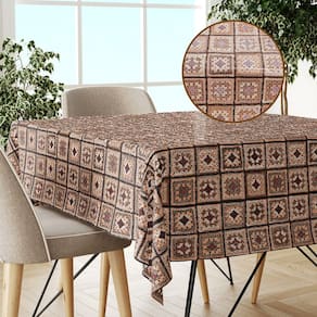 Toalha Mesa Plástica Térmica Tricot 4 Lugar 1,40x1,40