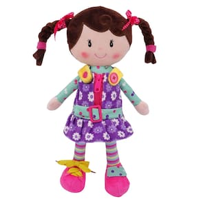 Boneca de pelúcia Snuggle Stuffs Sugar Snap Learn to Dress 15 Purpl