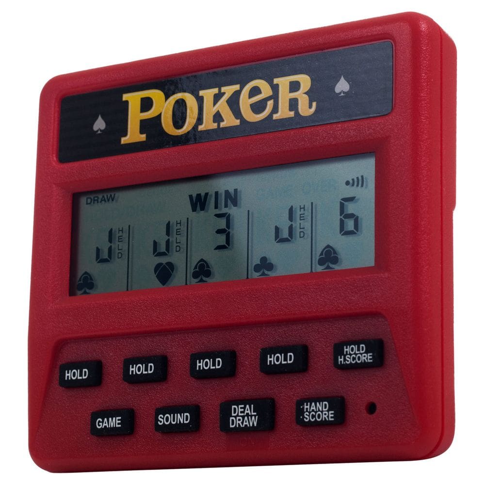 Jogo de pôquer portátil Trademark Poker 5 em 1 Electronic Red