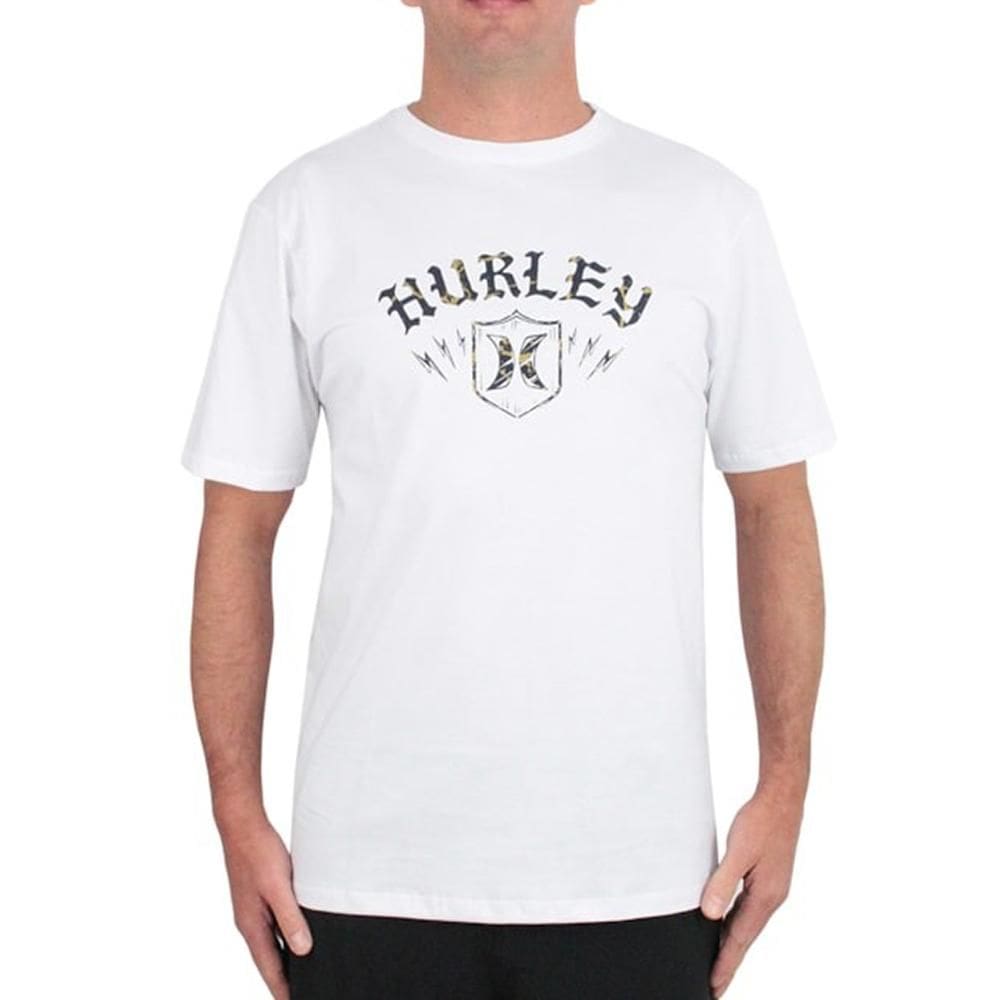Camiseta Hurley Brasão Over SM25 Masculina Branco