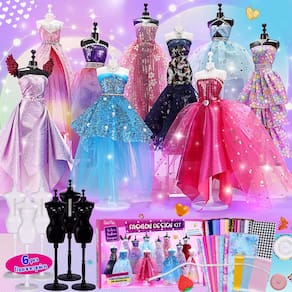 Kit de estilista de uma a quatro mais de 800 unidades com 6 manequins Gi