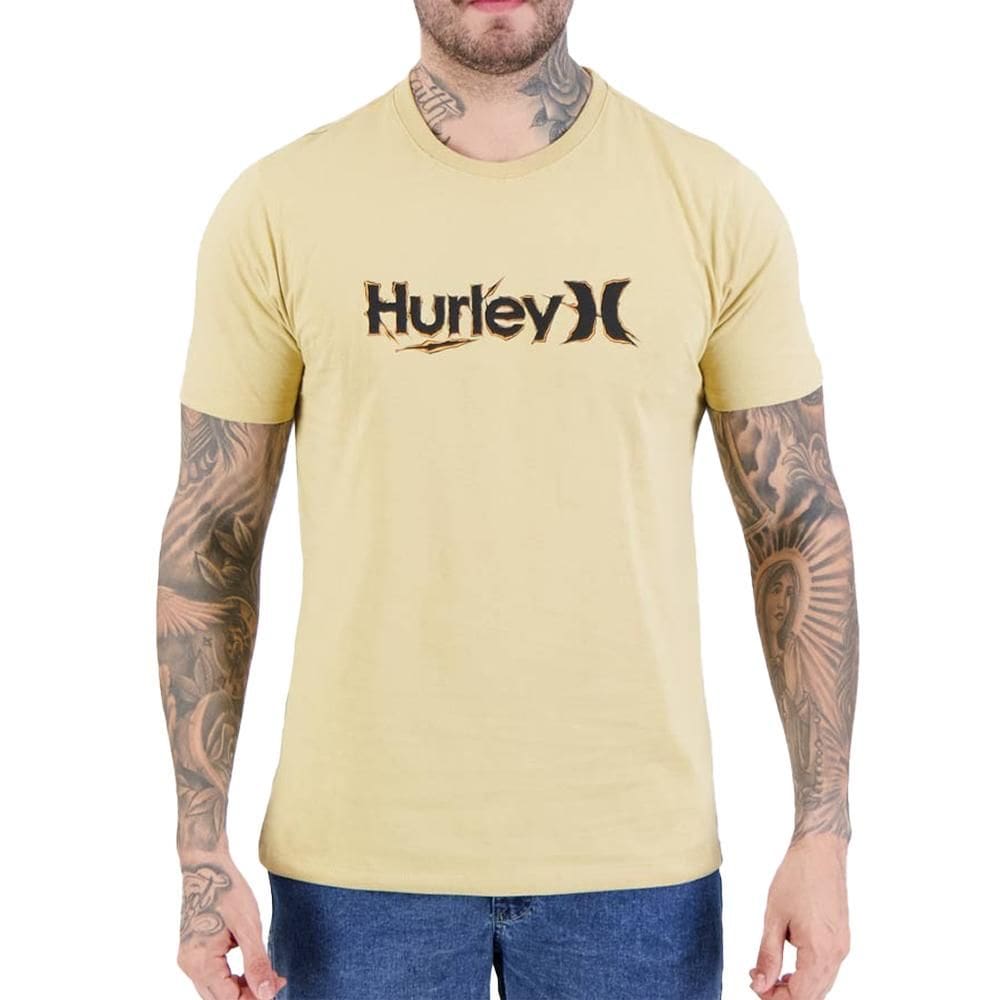 Camiseta Hurley Rash SM25 Masculina Bege
