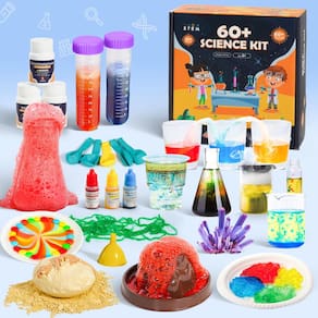 Kit de experiências científicas melican 60+ Experiments Kids 5-8 anos