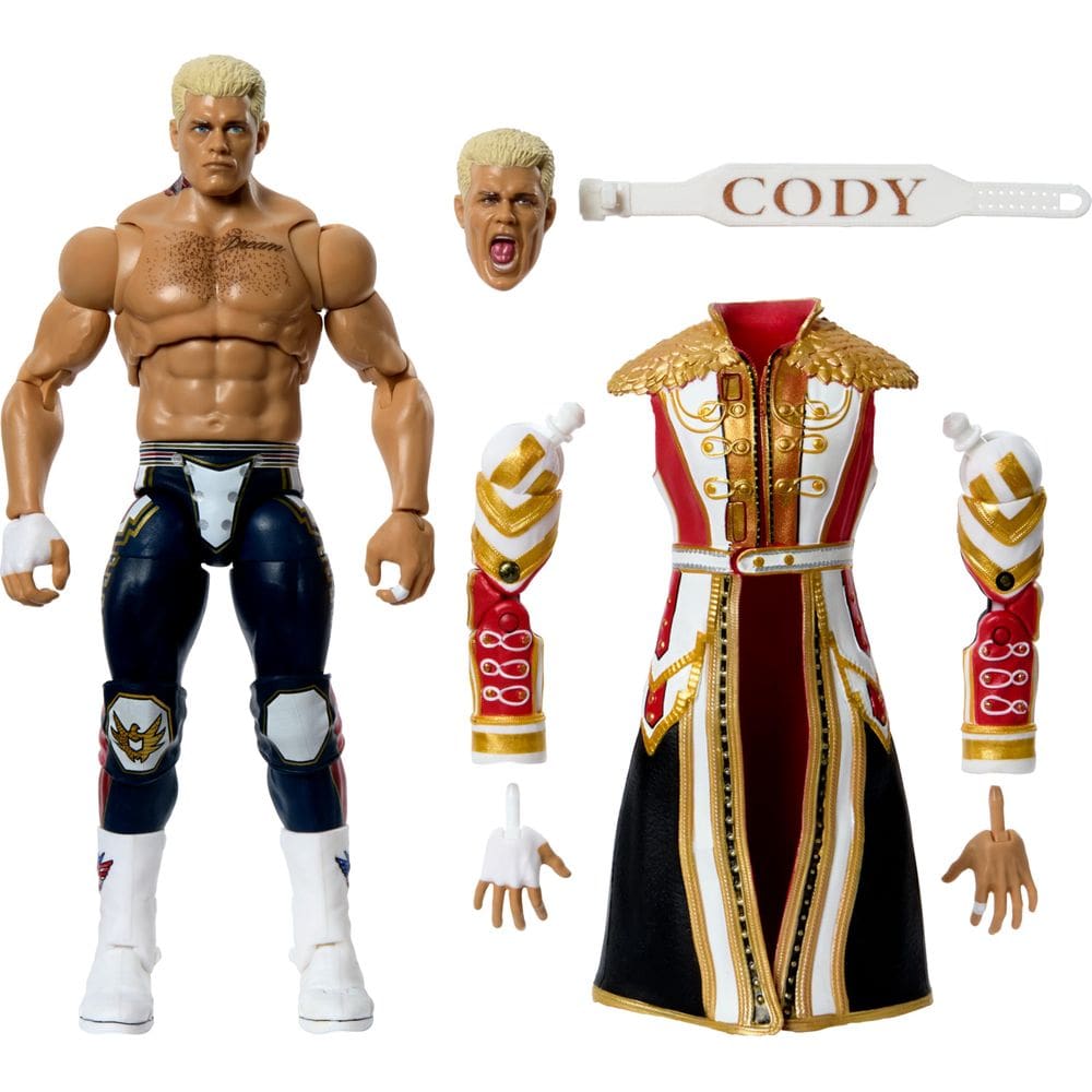 Boneco de ação Mattel WWE Ultimate Edition Cody Rhodes de 6 polegadas