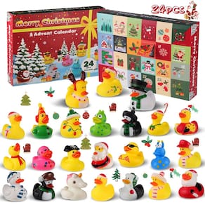 Calendário do Advento Prudiut 2024 Kids Christmas Rubber Ducks