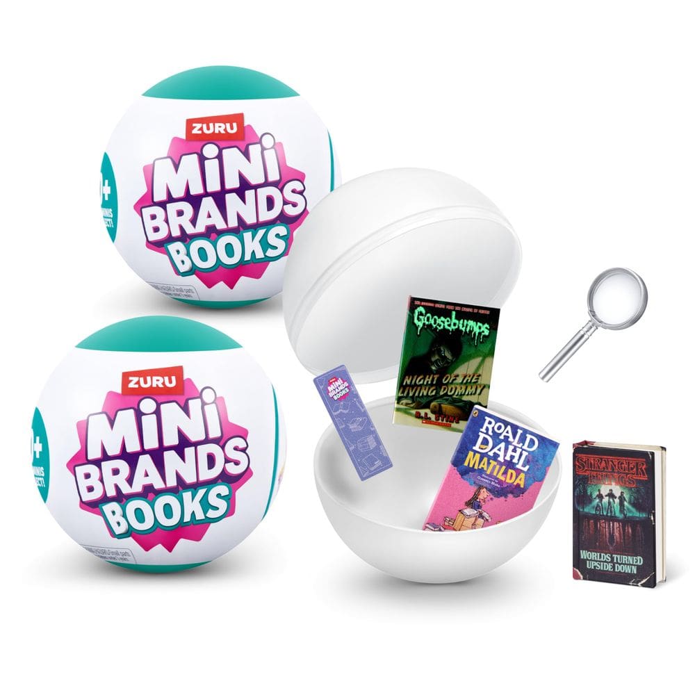 Livro em miniatura Mini Brands Books (pacote com 2) ZURU para crianças