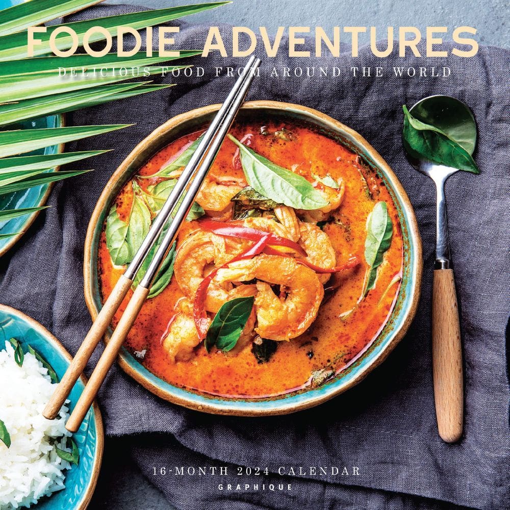Calendário de parede Graphique 2024 Foodie Adventures 30x30cm
