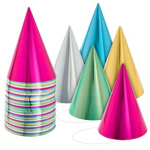 Pacote de 50 chapéus de festa de aniversário BLUE PANDA para crianças/adultos