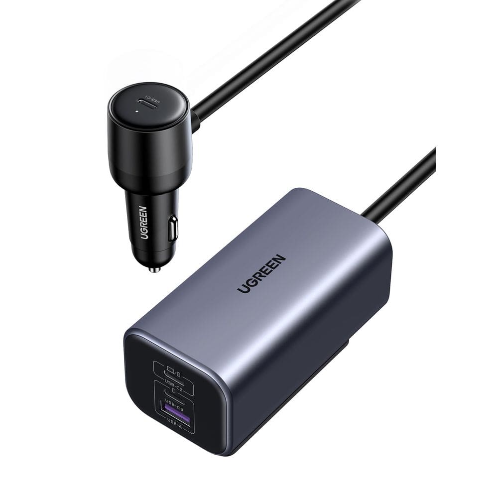 Carregador de carro UGREEN 150W USB C PD 3.1 140W 4 portas para