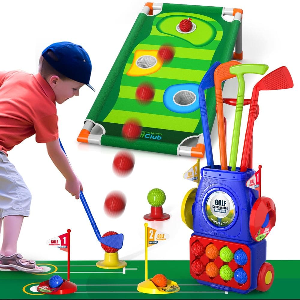 Conjunto de golfe Bennol atualizado para crianças, interior e exterior, 3-6 anos