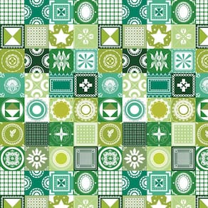 Papel De Parede Azulejo Português Verde Banheiro E Cozinha