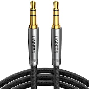 Cabo de áudio UGREEN 3,5 mm trançado de nylon macho para macho 5 m