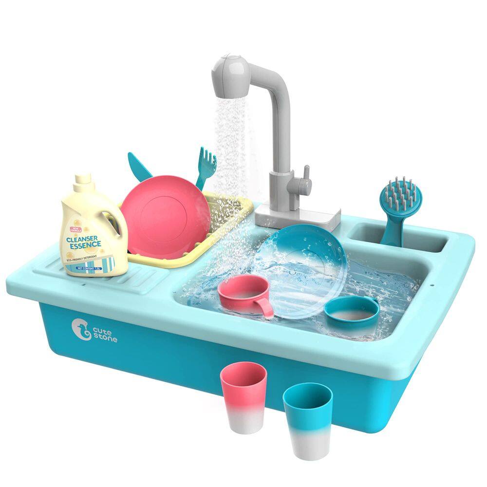 Brinquedo de pia de cozinha CUTE STONE que muda de cor com água corrente