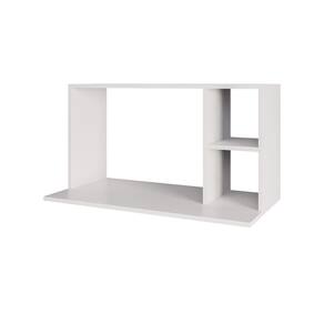 Suporte Microondas Com 2 Nichos Em Mdp Suspenso Zain 80cm M12 - D`rossi Cor Branco