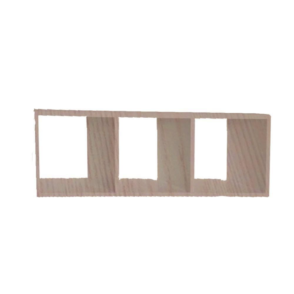Nicho Triplo 70X30X20 Madeirado Em Mdf