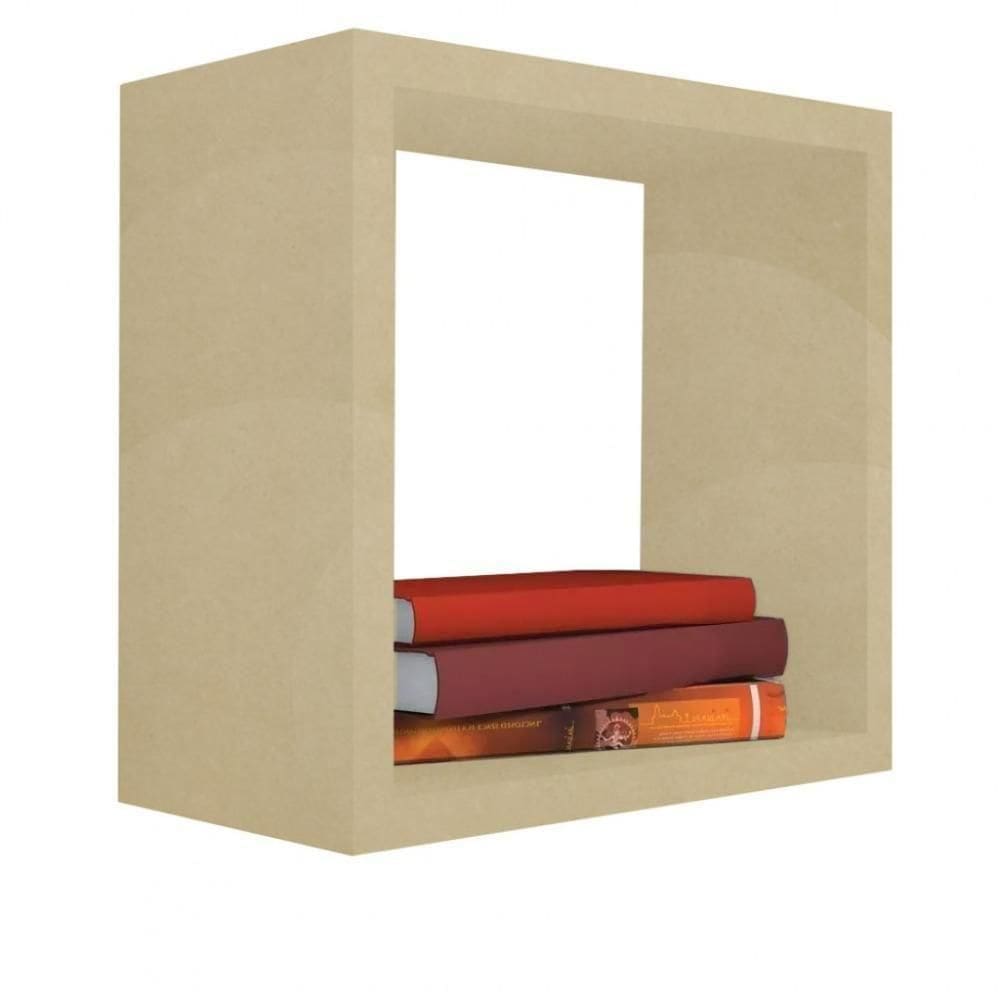 Nicho Decorativo 20x20x20 Cm Em Mdf Natural [f031]