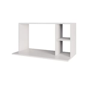 Suporte Microondas Com 2 Nichos Em Mdp Suspenso Zain 80cm Branco M12 - D`rossi