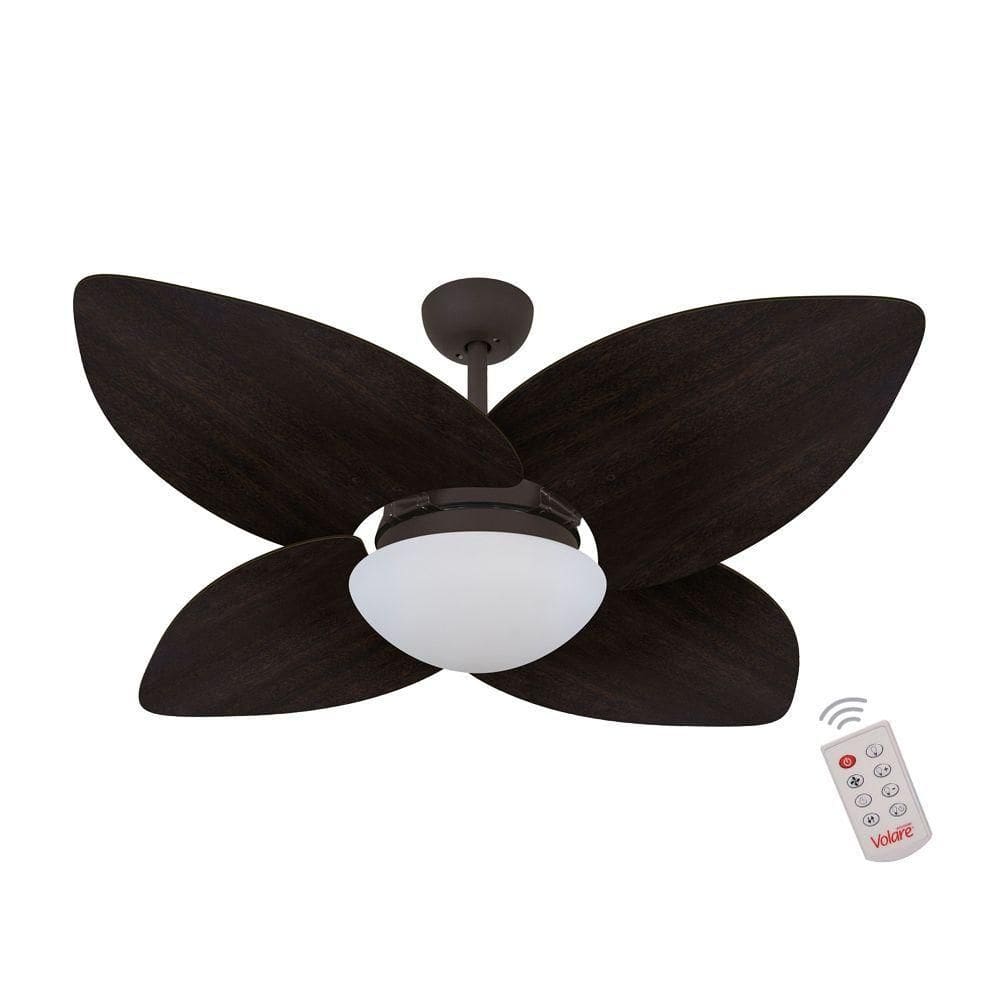 Ventilador De Teto Marrom 4 Pás Tabaco 127V C/ Controle