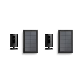 Câmera externa Ring Stick Up Cam Solar, pacote com 2 unidades, preto