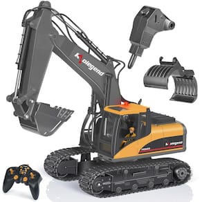 Escavadeira de controle remoto Toy kolegend 3 em 1 escala 1/14