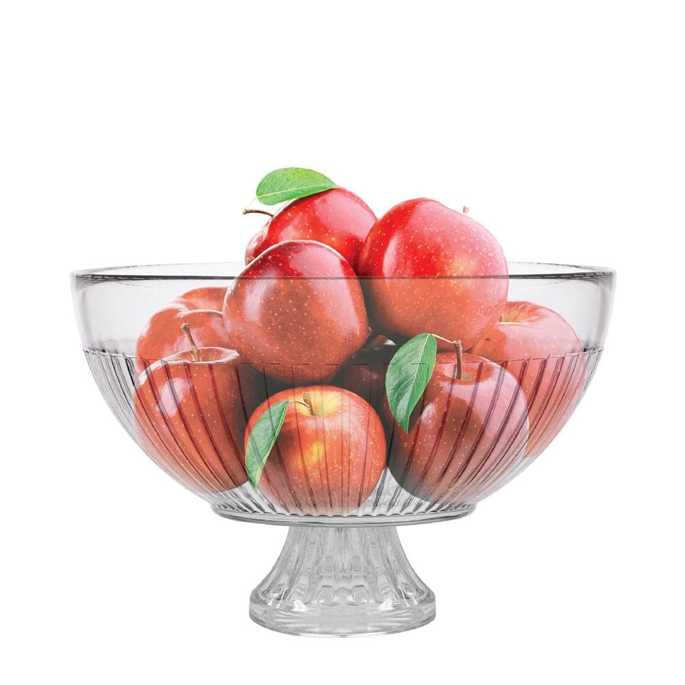 Bowl de Vidro Gourmet Com Pé para Saladas e Frutas Ruvolo