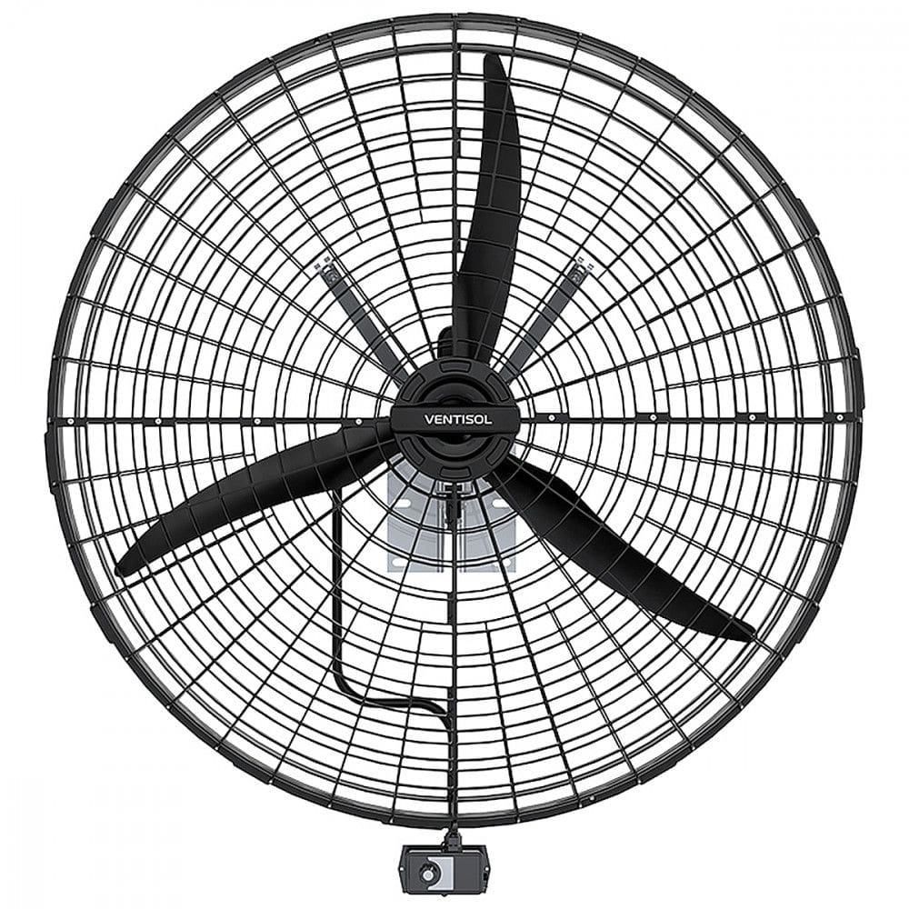 Ventilador De Parede Ventisol Grade De Plástico 100CM 220V Preto - 15599